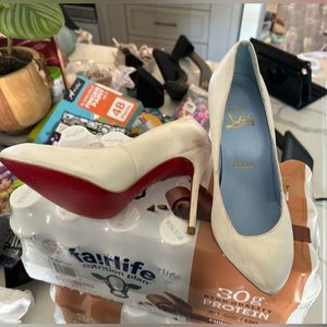 Christian Louboutins White satin from bridal collection
